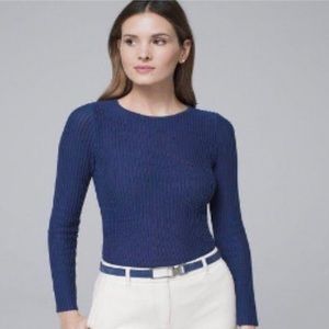 WHBM Royal Blue Long Sleeve Top Sz XS